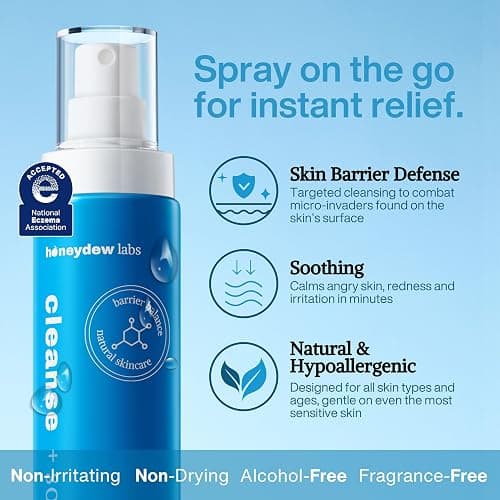 Hypochlorous Acid Spray – Dermatologist Tested HOCl Facial Cleanser for Sensitive, Acne-Prone & Irritated Skin – Soothes Redness, Eczema, Rashes & Itching – Skin Repair Spray, 200 mL - Honeydew Labs thumbnail 2