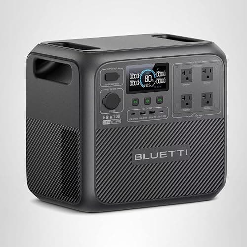 BLUETTI Elite 200 V2 Portable Power Station, 2073.6Wh LFP Battery Backup w/ 4 2600W AC Outlets (3900W Power Lifting), 0-80% Fast Charging in 50 Min, Solar Generator for Camping, Off-grid and Emergency thumbnail 8