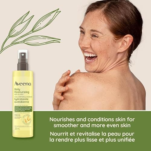 Aveeno Daily Moisturizing Oil Mist, Jojoba Oil, Oat Oil, Body Mist, Massage Oil, Daily Moisturizer, Paraben Free, 200 mL thumbnail 5