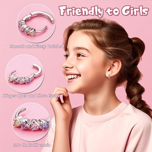 Hypoallergenic Earrings For Girls Women Surgical Stainless Steel Screw Back Earrings Set For Sensitive Ears Kids Earrings Toddler Earrings Cute Girls Earrings thumbnail 9