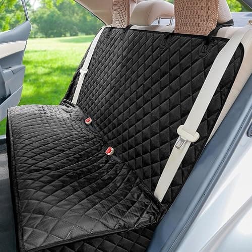 PETICON Waterproof Scratchproof Pet Bench Seat Covers for Cars, Trucks, SUVs, Nonslip Durable Back Seat Cover for Dogs, Washable Backseat Protection, Black thumbnail 2