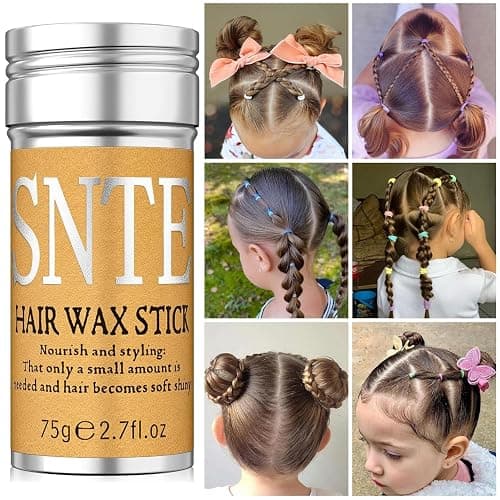 Hair Wax Stick & Styling Accessories - Smooths Flyaways for Kids & Women, 1000 Elastic Hair Ties, 1 Slick Back Hair Brush, 2 Hair Loop Styling Tools - Creates Ponytails & Braids for Teen Girls Gifts thumbnail 2