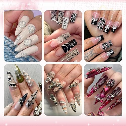 1-3MM Mini Small Nail Beads Metal Caviar Bead Silver Nail Charms and Gems Ball, Nail Chain for Nail Art Accessories Supplies Silver Rhinestones for Women Manicure thumbnail 5