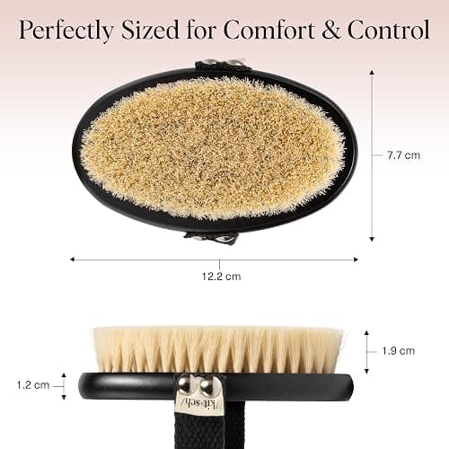 Kitsch Dry Brushing Body Brush & Body Scrub – Soft Vegan Bristles for Lymphatic Drainage, Cellulite, Dry Skin Removal & Blood Circulation – Body Exfoliator Scrubber for Glowing Skin thumbnail 5