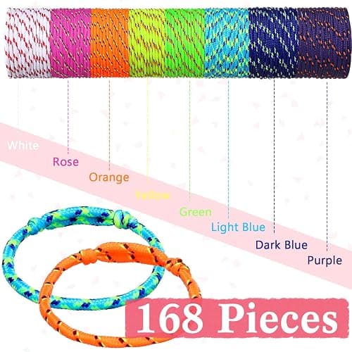 Remerry 168 Pcs Friendship Bracelets Adjustable Woven Rope Bracelets Bulk Graduation Ceremony Prom Class of 2026 Birthday Party Favors & Goodie Bag Stuffers, 8 Assorted Colors(Neon Colors) thumbnail 2