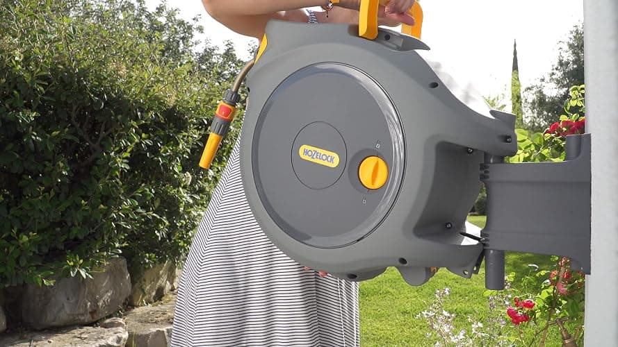 HOZELOCK - Auto Reel 30m wall-mounted hose reel : Easy to Install, Lock, Auto-rewind, Ready-to-use Reel With Nozzle, Fittings, Hozelock Hose and Accessories Included - 5 Year Guarantee* [2403 0000] thumbnail 7