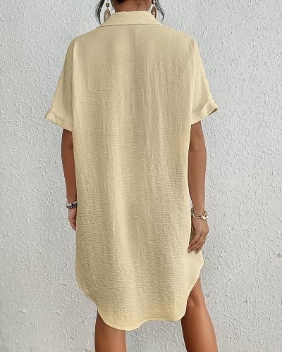 Bsubseach Women Swimsuit Coverup Shirt Dress Button Down Bathing Suit Cover Up Beach Vacation Outfits thumbnail 6
