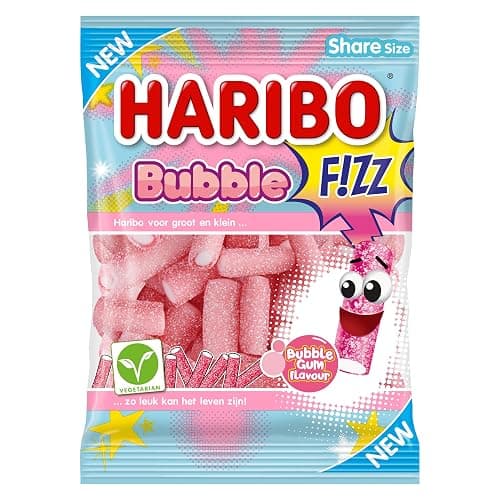Haribo Bubble F!ZZ | Sweet Bubble Gum flavored Gummy Candy with Sour Coating | 200g 7.05 ounce - Image 1