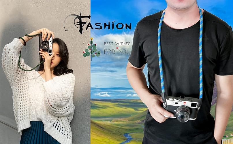 Eorefo Camera Strap Vintage 100cm Nylon Climbing Rope Camera Neck Shoulder Strap for Micro Single and DSLR Camera(Rose Gold) thumbnail 6