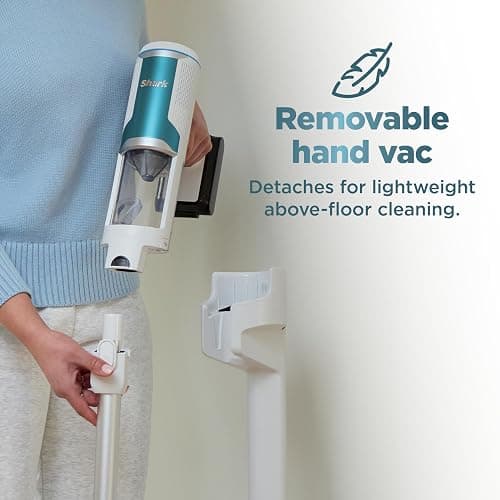 Shark Clean & Empty Cordless Stick Vacuum – Lightweight Cordless Vacuum with HEPA Filter, Portable, Rechargeable, Auto-Empty System, Stick Vacuum for Pet Hair, Carpets & Hardfloor, White, BU3521 - Crevice Tool + Pet Multi-Tool thumbnail 6