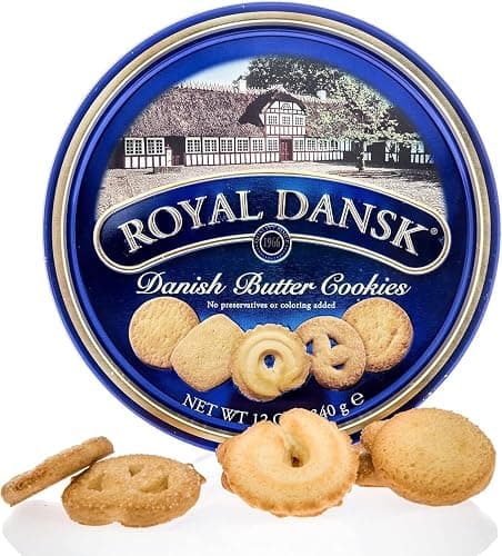 Royal Dansk Danish Butter Cookie Selection, 12 oz Tin – Authentic Assortment of Original Butter Cookies Made with Real Butter, No Preservatives or Artificial Colors, Perfect for Gifting thumbnail 4