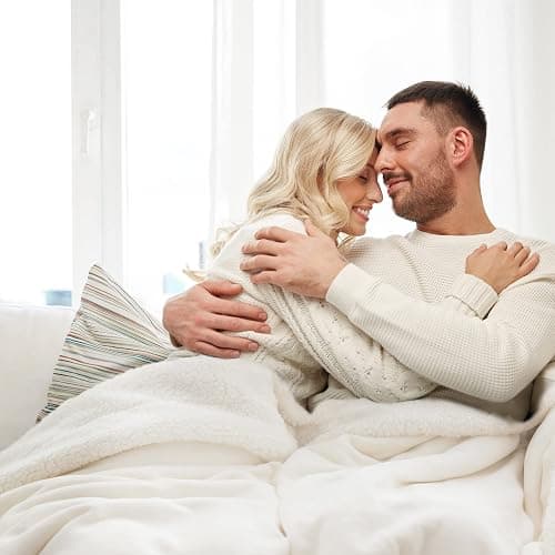 Bedsure GentleSoft Sherpa Fleece Twin Size Blanket for Couch, Non-Heated, Thick and Warm Throw for Women and Men, Soft Fuzzy Plush Twin Blanket for Spring, Cream, 60x80 Inches thumbnail 7