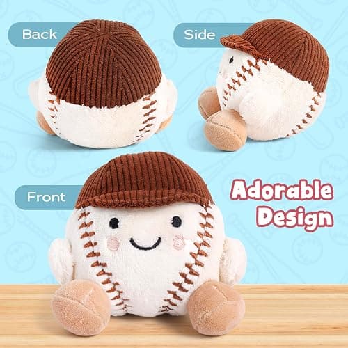 Baseball Stuffed Animal, Baby Baseball Plush Sports Toy, Baby Sports Toys, Plushies for Boys and Girls thumbnail 3
