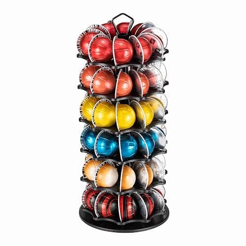 FlagShip 6 Tier Coffee Pod Holder Vertuo Carousel Stand Storage for Vertuoline Pod (60 Pods Capacity) - Image 1