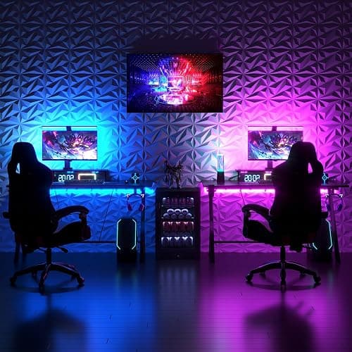 Art3dwallpanels 33 Pack 3D Wall Panels Diamond, Black, 12''x12'' | PVC Accent Wall Panels for Interior Wall Decor, Living Room, Lobby Bedroom Hotel Office, Cover 32.Sq.Ft thumbnail 6