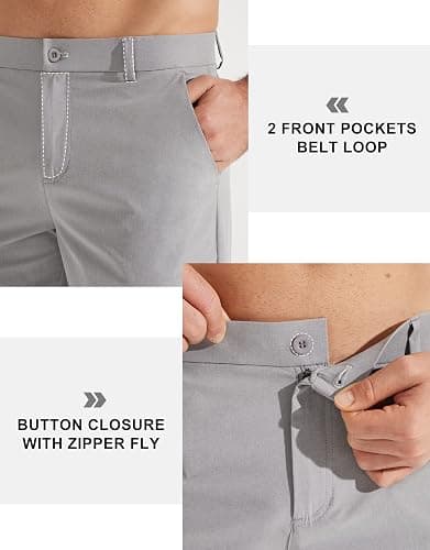 Libin Mens Golf Pants Stretch Work Dress Pants 30"/32"/34" Quick Dry Lightweight Casual Comfy Trousers with Pockets thumbnail 5