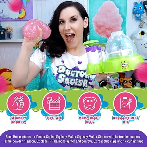 Doctor Squish Squishy Maker Kit – DIY Squishy Making Station | Make Your Own Squishies with Slime Powder, Sparkles & TPR Balloons | Fun Stress Ball & Squishy Kit for Kids Ages 8 & Up thumbnail 3