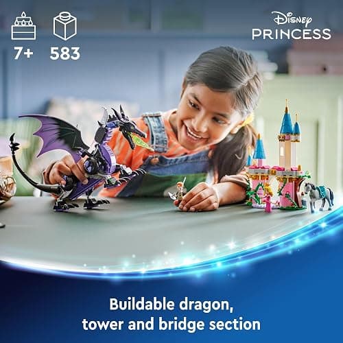 LEGO Disney Princess Maleficent’s Dragon Form Building Set for Kids and Sleeping Beauty Fans, Disney Princess Figure, Castle Toy, Fun Gift Idea for Girls and Boys Ages 7 Plus Who Love Aurora, 43240 thumbnail 2