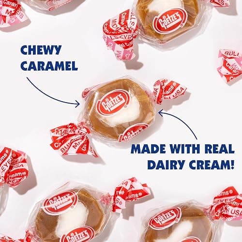 Goetze's Candy Classic Vanilla Caramel Creams, 1 lb Bag | Individually Wrapped Chewy Caramel & Vanilla Cream Treats, Fresh from the Factory thumbnail 3