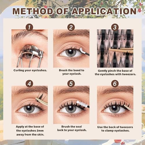 JMS&JMS Fairy Lash Clusters Kit Natural Cluster Lashes Invisible Band Manga Lashes with Lash Bond and Seal Eyelash Applictor Lash Remover Lash Extension Kit for Beginner (Fairy-8-18mix) thumbnail 8