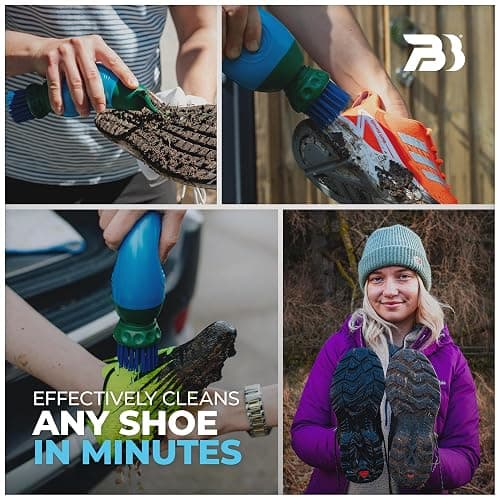 BootBuddy Shoe & Boot Cleaner Brush – Footwear Cleaning Kit for Running and Walking Shoes, Hiking Boots, Golf Shoes & Soccer Cleats – Cleans Mud, Dirt & Stains in Minutes, As Seen on Dragons’ Den thumbnail 4