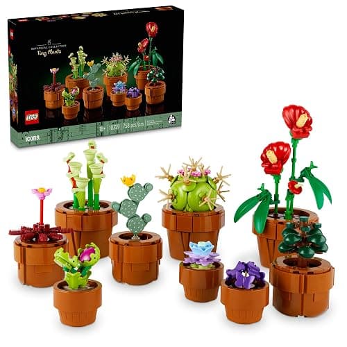 LEGO Icons Tiny Plants Building Set, Cactus Décor Gift Idea for Flower-Lovers, Carnivorous, Tropical and Arid Flora, Build and Display, Botanical Collection, Creative Building Sets for Adults, 10329 - Image 1