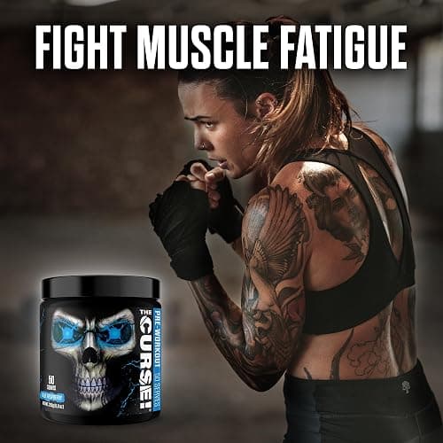 JNX SPORTS The Curse! Pre Workout Powder for Men & Women, Caffeine, Beta-Alanine, Creatine, L-Citrulline, 50 Servings, Blue Raspberry Flavor – Boost Energy, Strength & Focus - Blue Raspberry - 50 Servings (Pack of 1) thumbnail 5