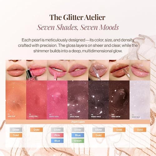 ENTROPY MAKEUP Tulle Lip Gloss, Lightweight 3D Pearl Shimmer, Ultra-Gloss High Shine, Non-Sticky Moisturizing Lip Gloss with Peptide Complex, Robe thumbnail 8