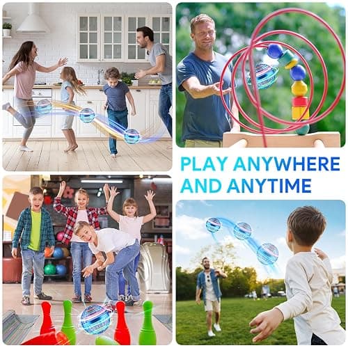 Airabc Fliegender Ball,Magic Flying Orb Ball,Hand Controlled Hover Ball Schwebender Ball mit LED Licht Flying Spinner Mini Drohne Für Kinder Geschenke Für Jungen Mädchen Indoor Outdoor thumbnail 5