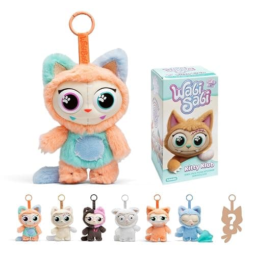 WabiSabi Kitty Club Blind Box by Relatable - Soft, Collectible, Blind Box Figures Plush on a Keychain, for Kids, Teens, and Collectors - Includes 1 Single Mystery Plush - Image 1