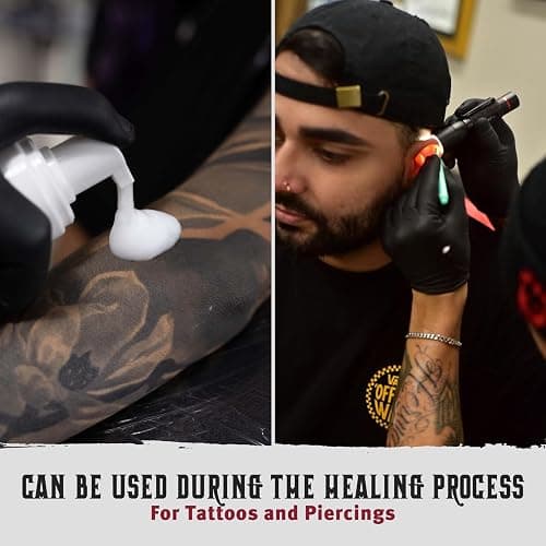 Hustle Bubbles Tattoo Aftercare Soap - Antibacterial Cleanser To Clean New Tattoos & Piercings - Essential Body Art Supplies 7oz thumbnail 5