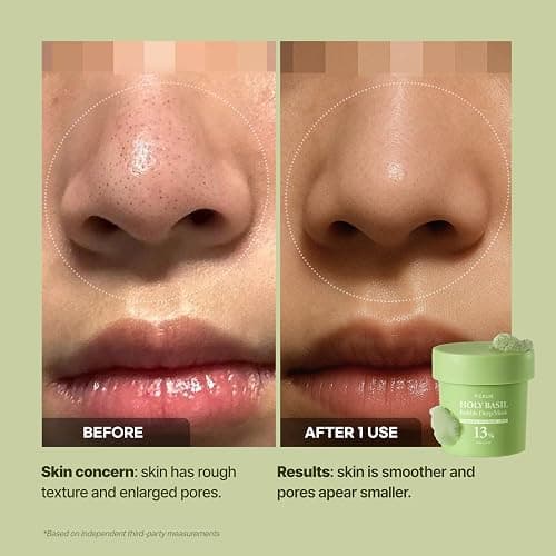 P.CALM Holy Basil Bubble Deep Mask + BRUSH – Holy Basil & Carbonated Water for Cleansing Pores & Blackheads, Korean Clay to Bubble Wash-Off Pack, Stocking Stufffers (90g / 3.17 oz) thumbnail 4