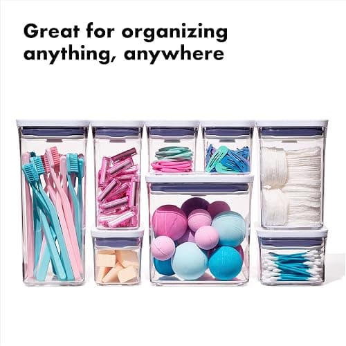 OXO Good Grips 3-PC Small Square Short POP Container Set,(Pack of 2) thumbnail 7