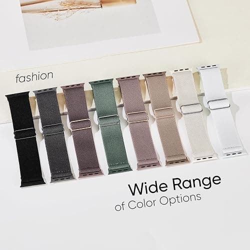 10 Pack Stretchy Bands Compatible with Apple Watch Band 40mm 38mm 41mm 42mm 44mm 45mm 46mm 49mm Women Men, Water-Resistant Solo Loop Elastic Sport Straps for iWatch Series 11 10 9 8 7 6 5 4 3 SE Ultra thumbnail 4