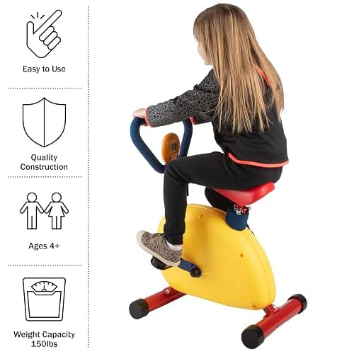 Hey Play Kids Exercise Bike, Indoor Stationary Cycle Riding Toy thumbnail 4