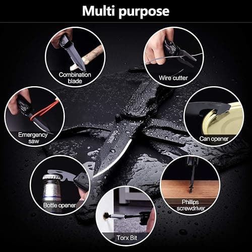 Multitool Pocket Knife for Men, Tactical Folding Multi Tool, Christmas Stocking Stuffers Gifts Idea, Multipurpose Utility Plier for Camping, Survival, Hiking thumbnail 7