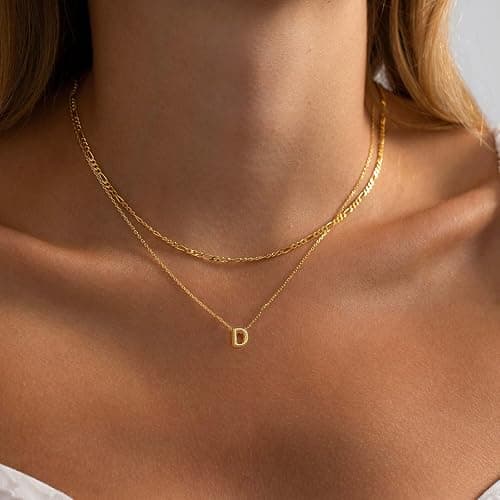 CUEZIY Initial Necklaces for Women Bubble Gold Silver Letter Necklace Dainty Personalized Charm Pendant Name Necklace Cute Non Tarnish Fashion Accessories Teen Gift Trendy Stuff Jewelry Gifts thumbnail 4