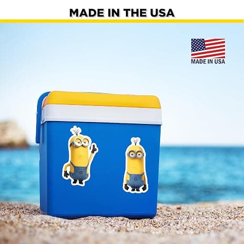 Despicable Me Minions Car Decals - Set of 9 Bob Stuart Kevin Stickers for Truck Water Bottle Bike Helmet Laptop Skateboard - Outdoor Rated Water Resistant Vinyl Decals thumbnail 9