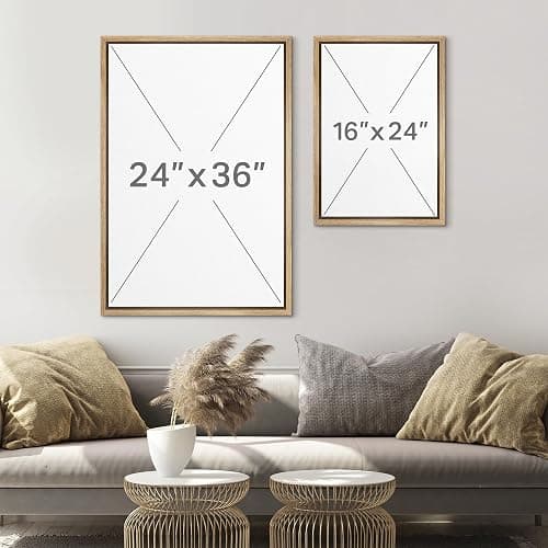 SIGNLEADER Framed Canvas Print Wall Art Set Neutral Watercolor Abstract Brown and Beige Artistic Brushstrokes Illustrations Boho Decorative for Living Room, Bedroom, Office - 16"x24"x3 NATURAL thumbnail 6