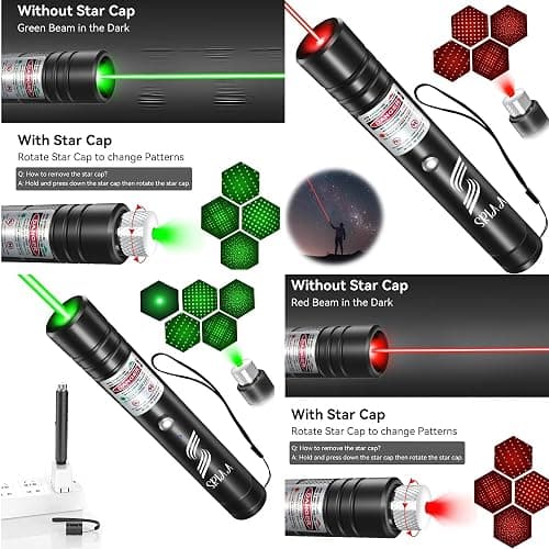 SRIAA 2 Pack Green and Red USB Rechargeable Presentation Pointer – Perfect for Presentations, Classroom, and Conference Use thumbnail 2