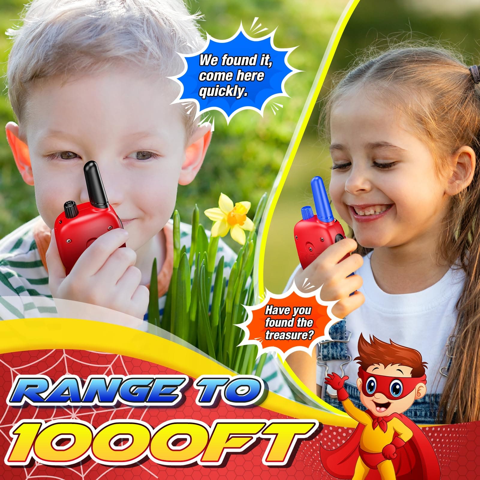 Walkie Talkies for Kids, Vingtank Walkie Talkie for 3 4 5 6 7 8 Year Old Boys Gifts Toddler Outdoor Toys for Boy Age 3-5 6-8 Camping Birthday Gifts for 3-8 Year Old Boy Girl thumbnail 4