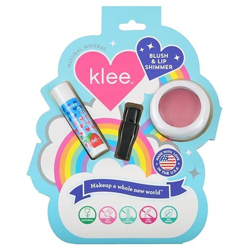 LunaStar Klee Blush and Lip Shimmer Makeup Kit. Gentle and Non-Toxic. Kid-Friendly. Made in USA. (Sweet Cherry Spark) - Image 1