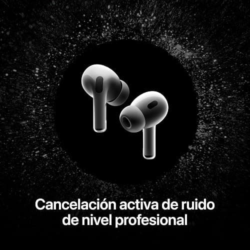 Apple AirPods Pro 2 Auriculares inalámbricos, Auriculares Bluetooth, cancelación Activa de Ruido, Audífono, Modo Sonido Ambiente, Audio Espacial Personalizado, Sonido de Alta fidelidad, Carga USB C thumbnail 3