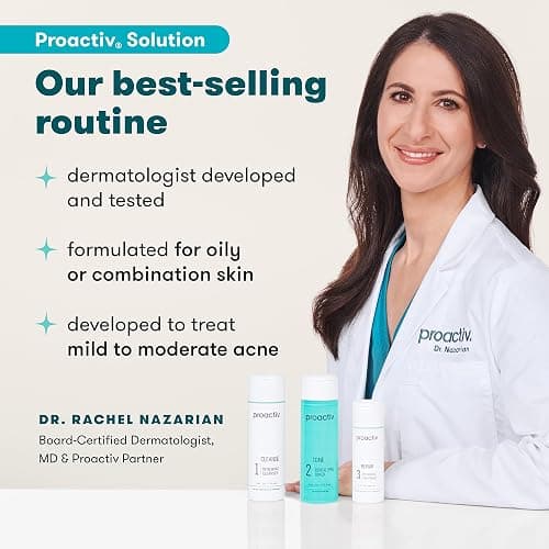 Proactiv 3 Step Acne Treatment - Benzoyl Peroxide Face Wash, Repairing Acne Spot Treatment for Face and Body, Exfoliating Toner - 30 Day Complete Acne Skin Care Kit thumbnail 3