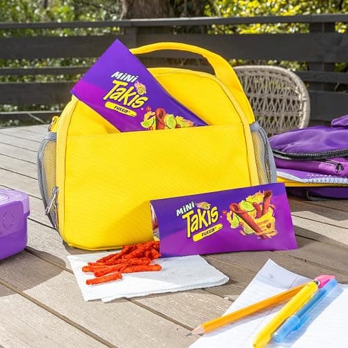 Takis Mini Rolled Tortilla Chips Multipack - Fuego, 25 Count / 1.23 oz | Bite size hot chili pepper & lime flavored rolled tortilla chips, 25 portable bags for lunches or sharing; extremely spicy thumbnail 6
