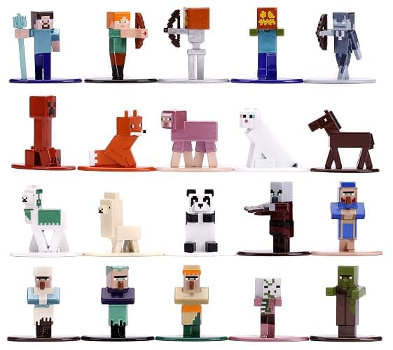 JADA Toys Nano METALFIGS Minecraft 20-Pack Wave 3, 1.65" Die-Cast Collectible Figures 31431, Brown - Image 1