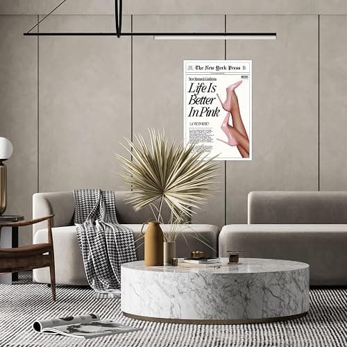 Trendy Baby Pink Poster Funny 70s Posters The New York Press Wall Art Life Is Better in Pink Hot Girl Canvas Prints Preppy Aesthetic Decor for Cool Girly Bedroom Room Home Dorm 16x24inch Unframed thumbnail 6