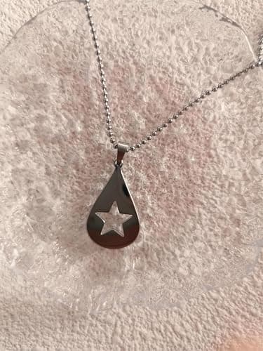 MQV Guitar Pick Star Ball Chain Necklace Solid Stainless Ball Chain Music Inspired Gift Jewellery thumbnail 2