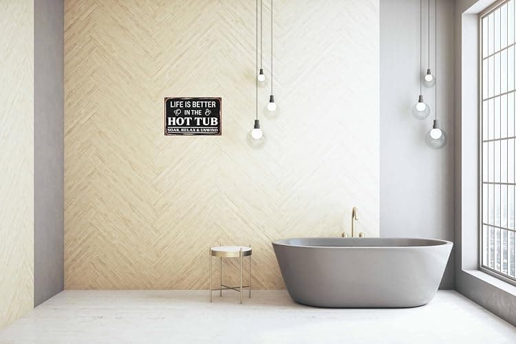Vintage Metal Tin Sign Life is Better in the Hot Tub Fun Wall Art for Home Cafe Bar or Garage Decor Suitable for Indoor & Outdoor Use for Housewarming & Birthday thumbnail 5