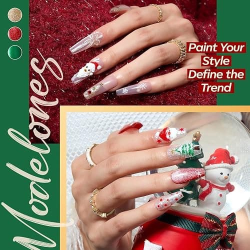 modelones Gel Nail Kit, Fake Nails Long Coffin, 9-in-One Glue Prep Dehydrator & Portable Mini U V Light Acrylic Clipper, 500Pcs Coffin Tips for Extension Kit DIY Salon Home Gifts for Women thumbnail 2